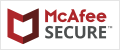 Website is secured by Mcafee secure