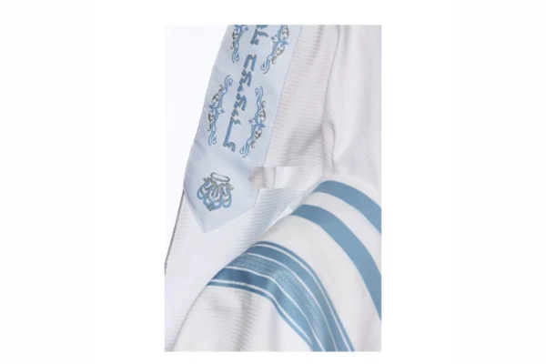Kosher Cotton Milky Light Blue Mockup Tallit Cloth