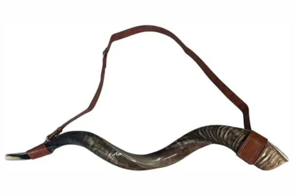 Kosher Kudu Shofar with Adjustable Carry Belt
