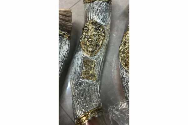 Extra Long Silver Decorated KOsher Shofar 2