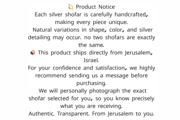Extra Long Silver Decorated KOsher Shofar 5