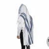 Kosher Cotton Blue Wool Tallit