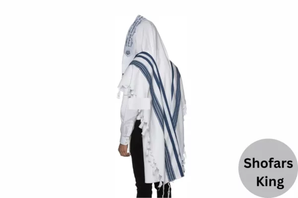 Kosher Cotton Blue Wool Tallit
