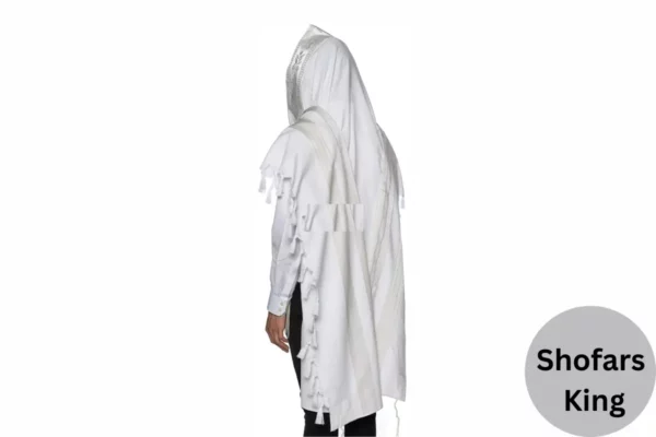 Kosher Cotton White Milky Wool Tallit