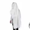 Kosher Cotton White Wool Tallit