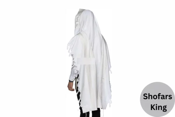 Kosher Cotton White Wool Tallit